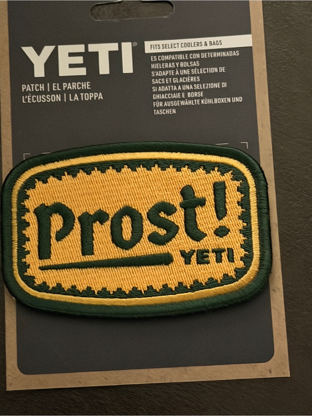 YETI Prost! Embroidered Patch — Black Forest Green Collection